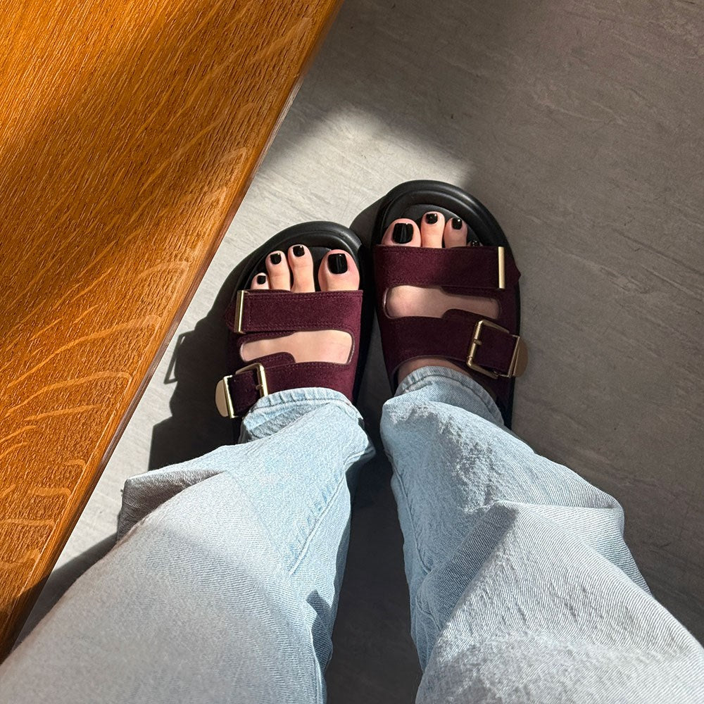 Gelous Black 3-in-1 pedicure polish - photographed in New Zealand on model