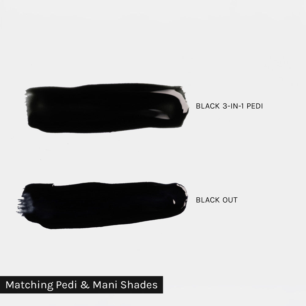 Gelous Black 3-in-1 gel nail polish comparison - photographed in New Zealand