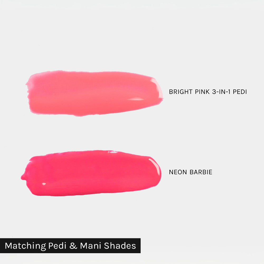 Gelous Bright Pink 3-in-1 gel nail polish comparison - photographed in New Zealand