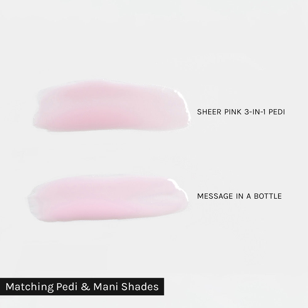 Gelous Sheer Pink 3-in-1 gel nail polish comparison - photographed in New Zealand
