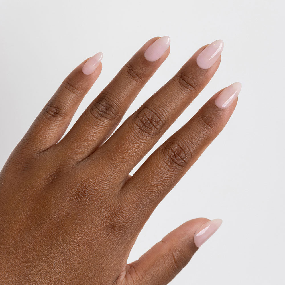 Gelous Pink Rubber Base Coat gel nail polish - photographed in New Zealand on model
