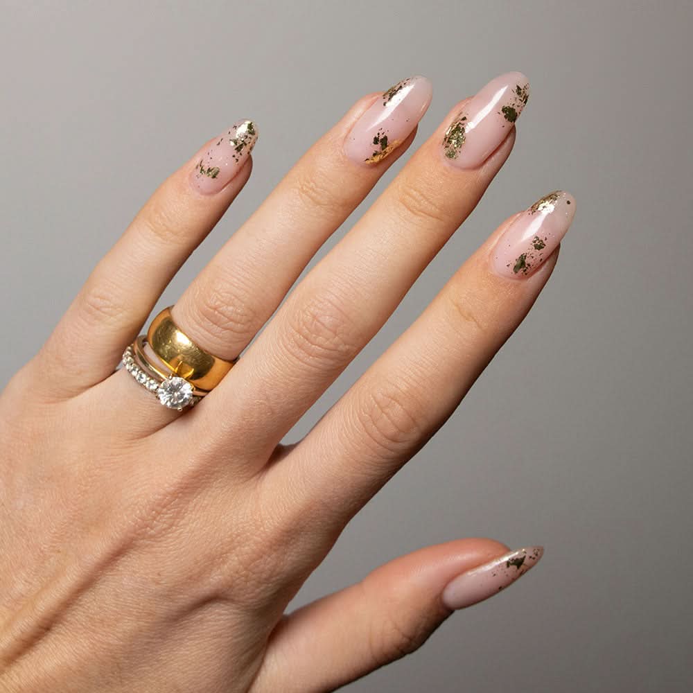 Gelous Bare Builder in a Bottle (BIAB) gel nail polish on model - photographed in New Zealand