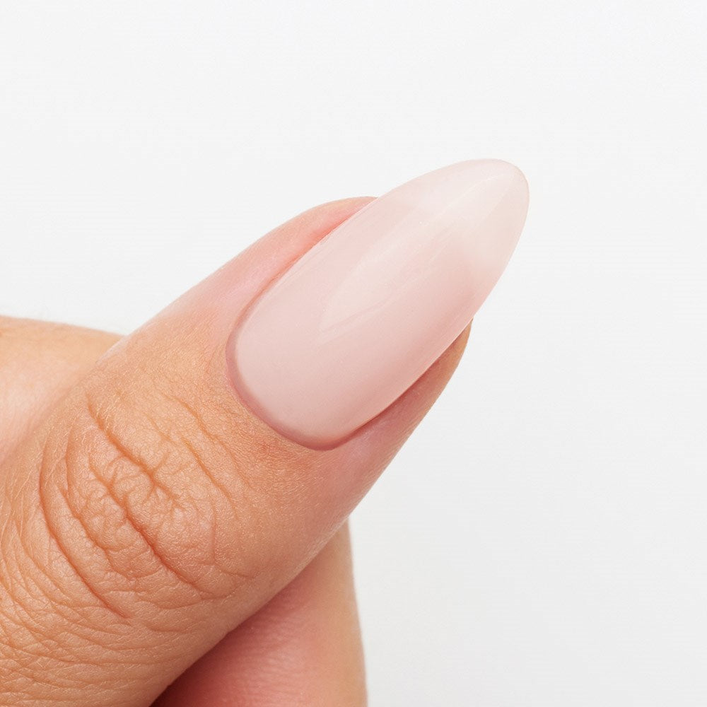 Gelous Nude Builder Gel HEMA & TPO Free gel nail polish swatch - photographed in New Zealand on model