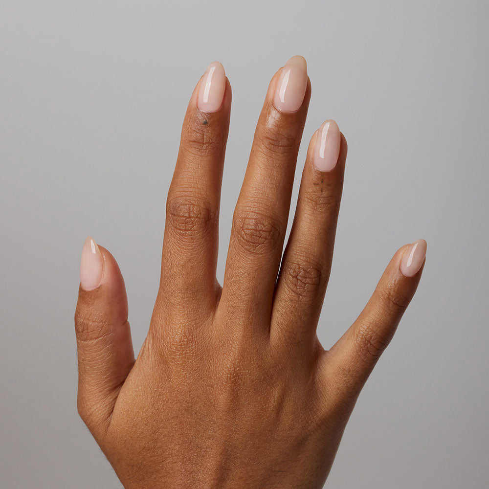 Gelous White Builder Gel (BIAB) gel nail polish on model - photographed in New Zealand