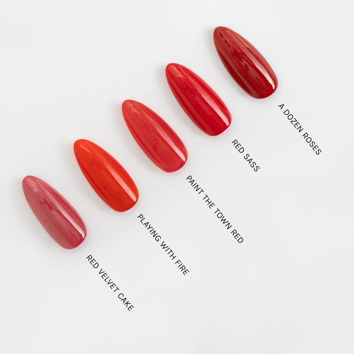 Gelous A Dozen Roses gel nail polish comparison - photographed in New Zealand