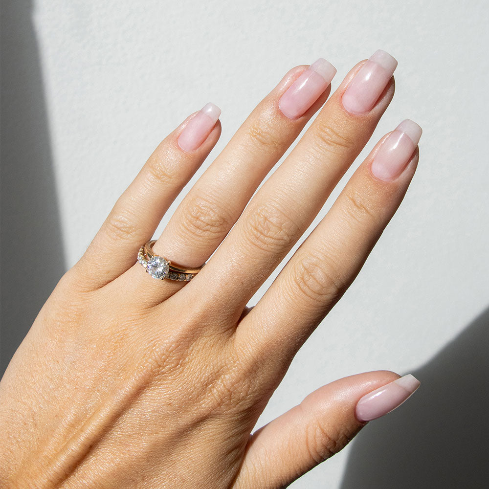 Gelous A Hint Of Pink HEMA & TPO-Free gel nail polish - photographed in New Zealand on model