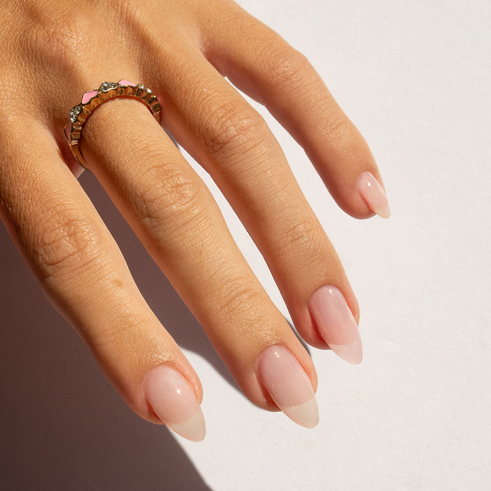 Gelous A Hint Of Pink HEMA & TPO-Free gel nail polish - photographed in New Zealand on model