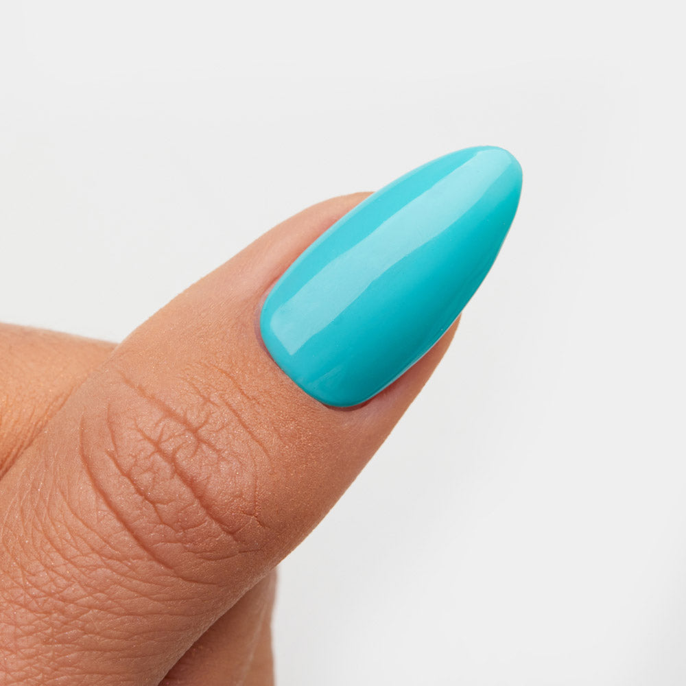 Gelous Blue Spring HEMA & TPO-Free gel nail polish swatch - photographed in New Zealand