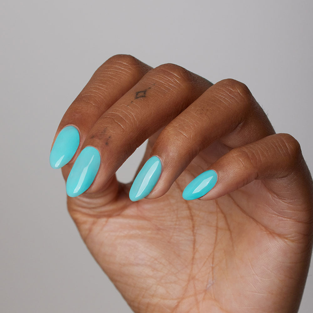 Gelous Blue Spring HEMA & TPO-Free gel nail polish - photographed in New Zealand