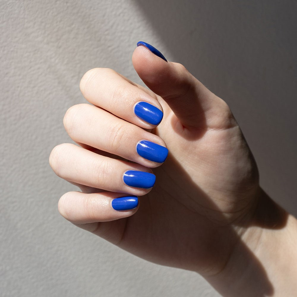 Gelous Blue Lagoon gel nail polish - photographed in New Zealand on model