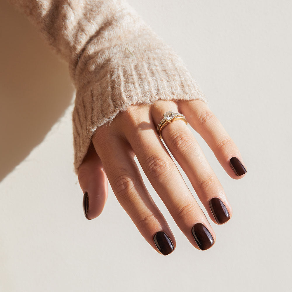 Gelous Chestnut gel nail polish - photographed in New Zealand on model