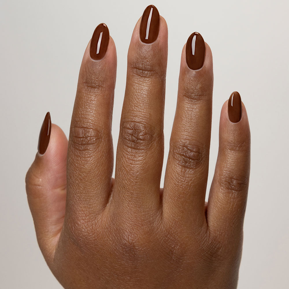 Gelous Chestnut gel nail polish - photographed in New Zealand on model