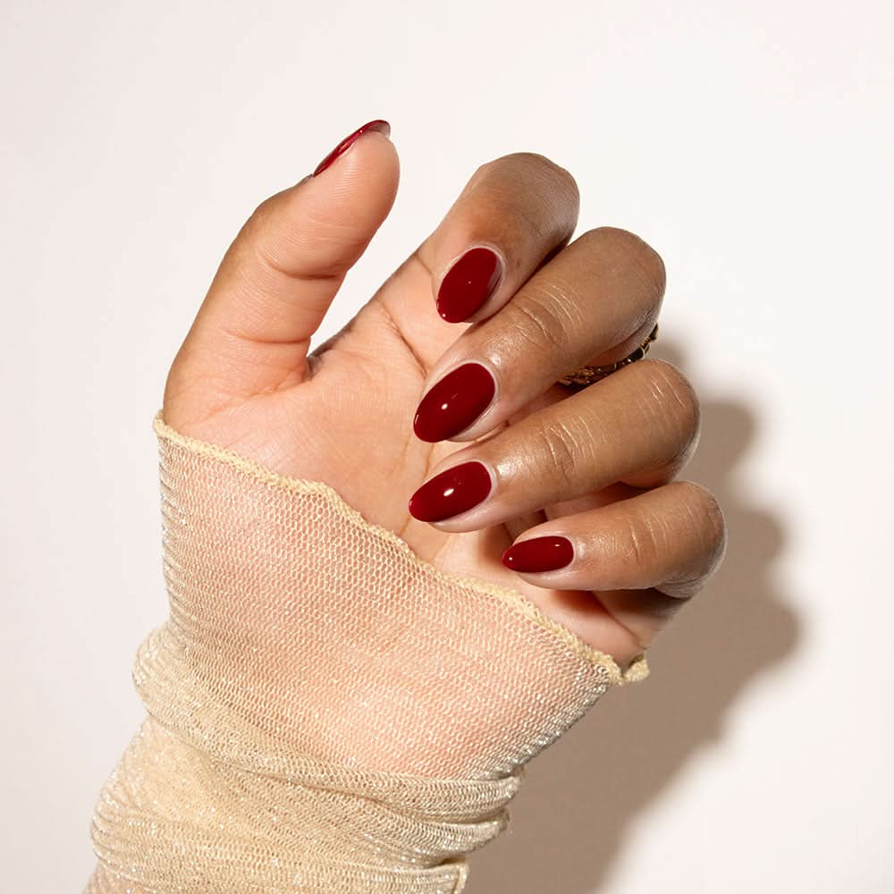 Gelous Dracula's Bride gel nail polish - photographed in New Zealand on model