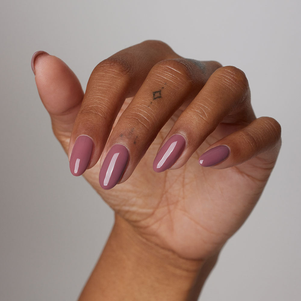 Gelous Earthy Red gel nail polish - photographed in New Zealand on model