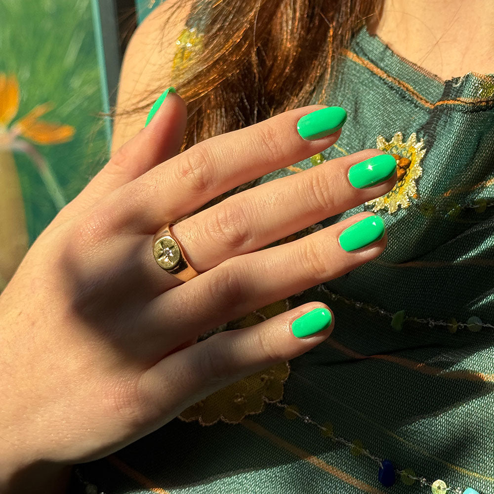 Gelous Green With Envy HEMA & TPO-Free gel nail polish - photographed in New Zealand