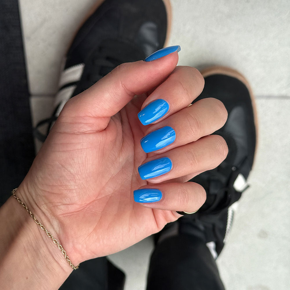 Gelous Heart of the Ocean gel nail polish - photographed in New Zealand on model