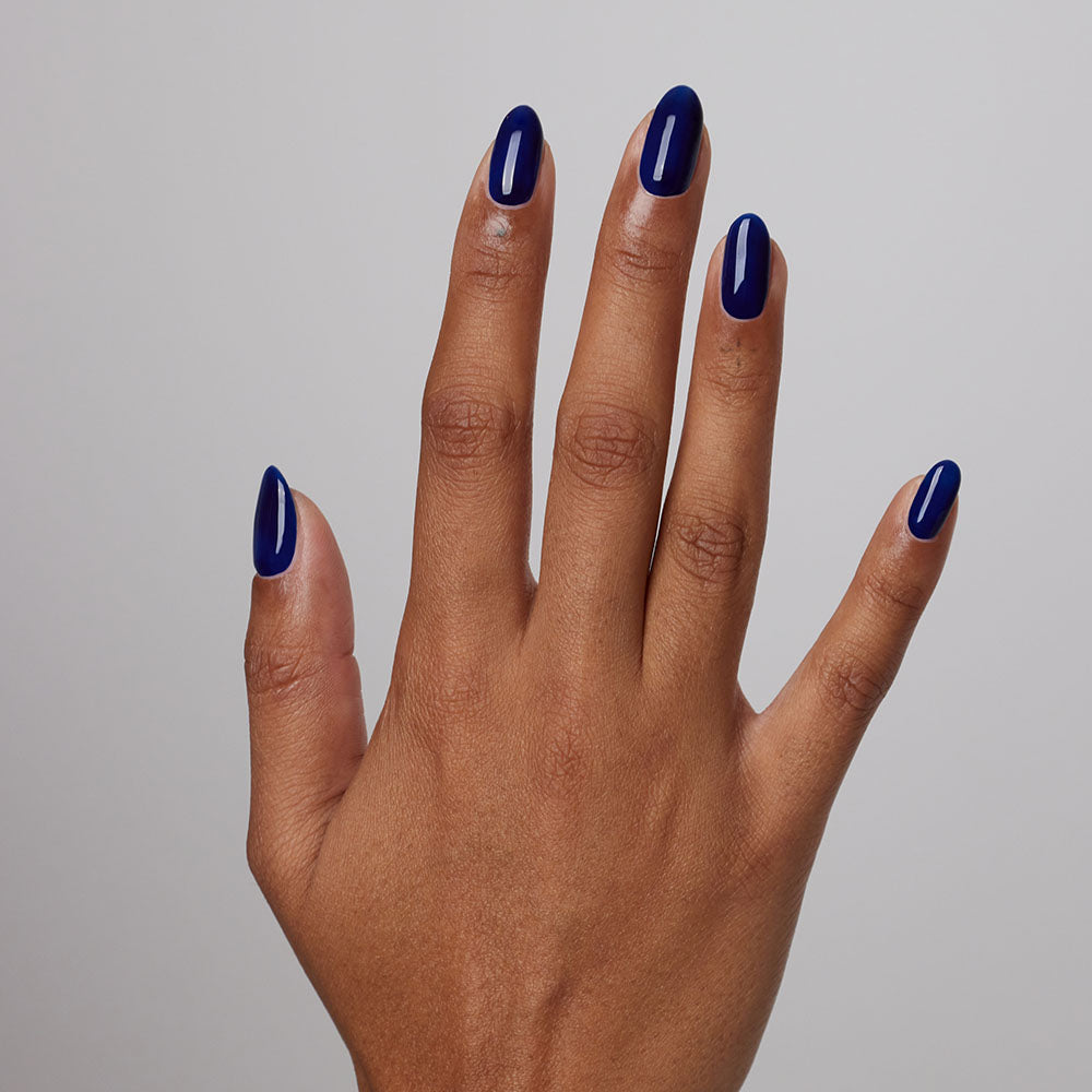 Gelous Into the Blue gel nail polish - photographed in New Zealand on model