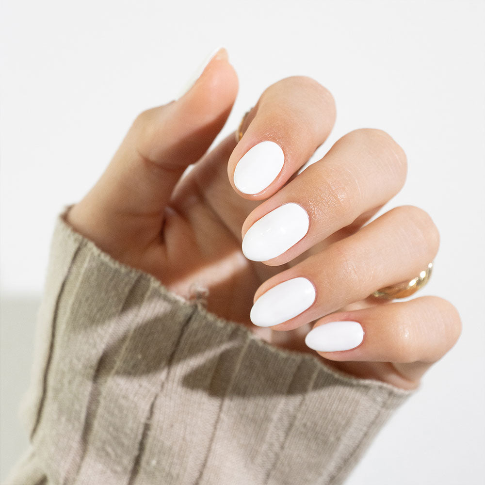 Gelous Just White HEMA & TPO-Free gel nail polish - photographed in New Zealand