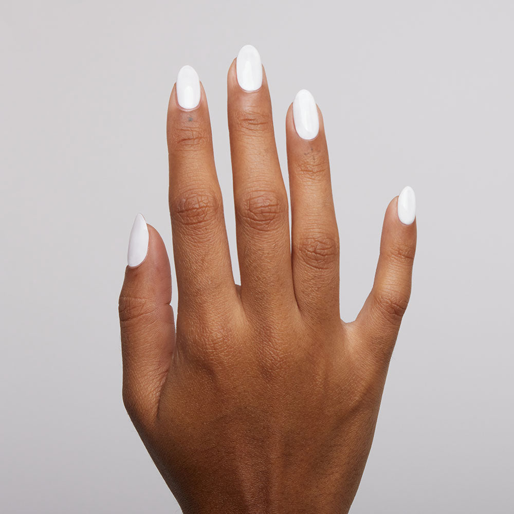 Gelous Just White gel nail polish - photographed in New Zealand on model