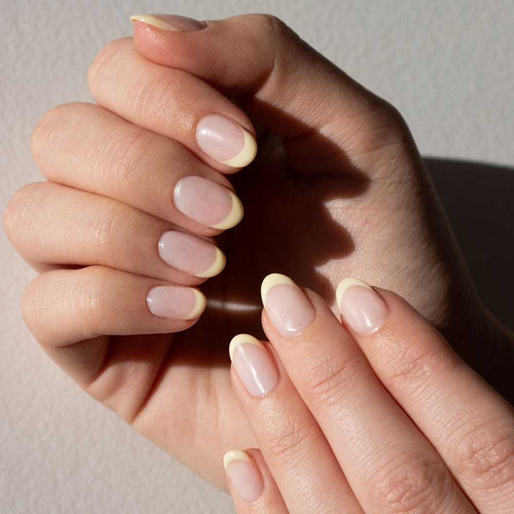 Gelous Lemon Sorbet gel nail polish - photographed in New Zealand on model