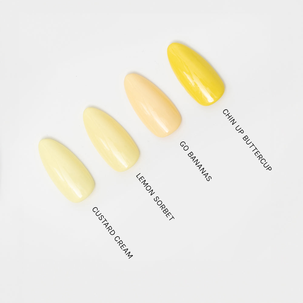 Gelous Lemon Sorbet gel nail polish comparison - photographed in New Zealand