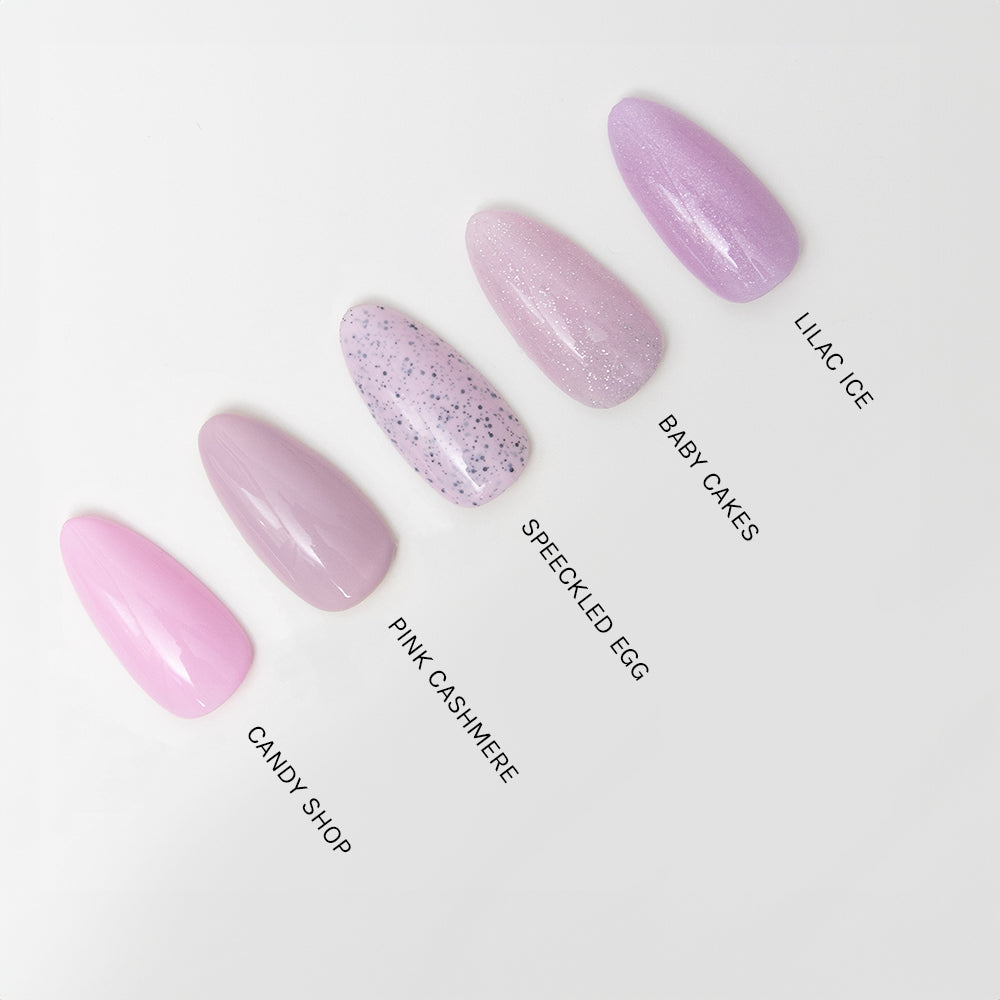 Gelous Lilac Ice gel nail polish comparison - photographed in New Zealand
