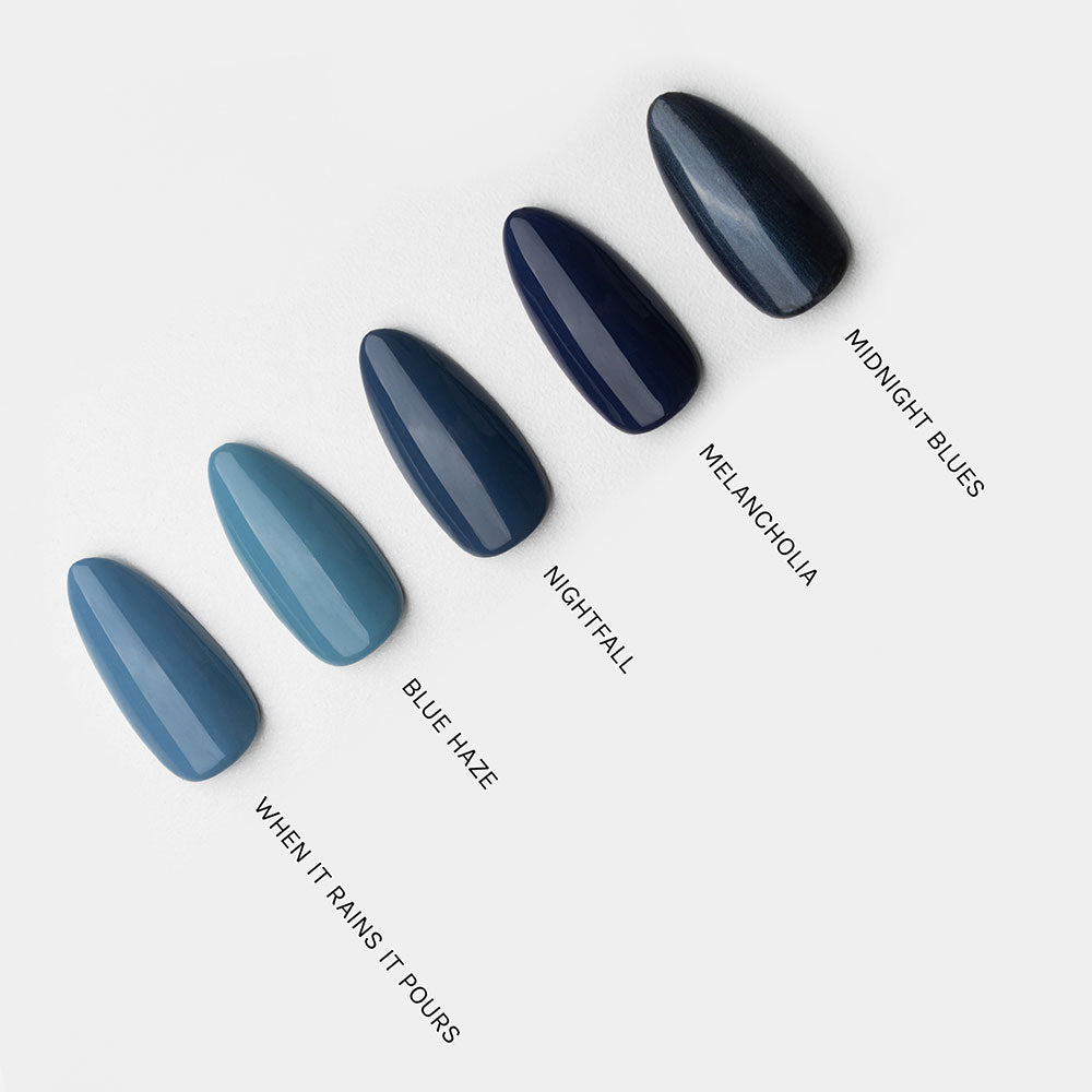 Gelous Melancholia gel nail polish comparison - photographed in New Zealand