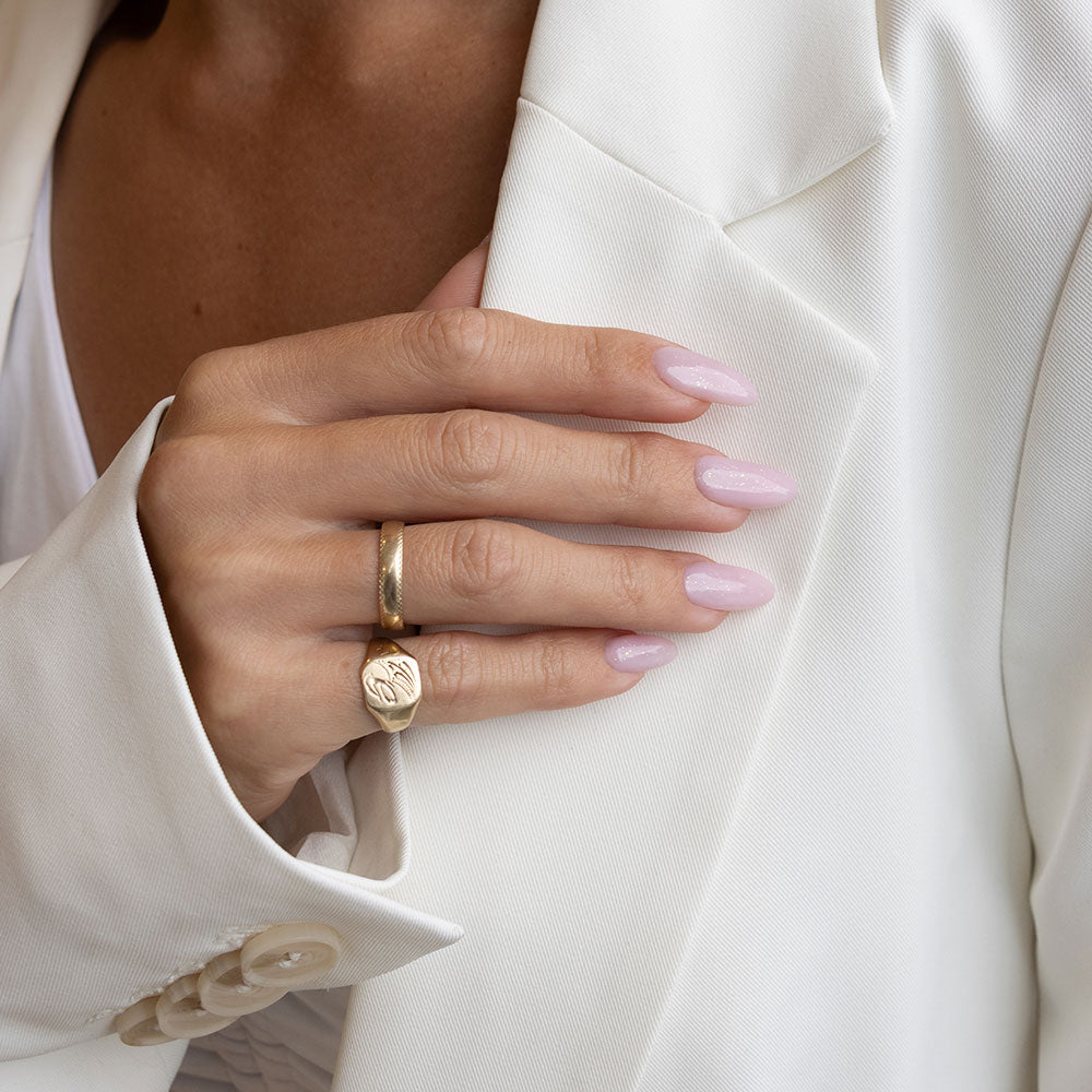 Gelous Mallow gel nail polish - photographed in New Zealand on model