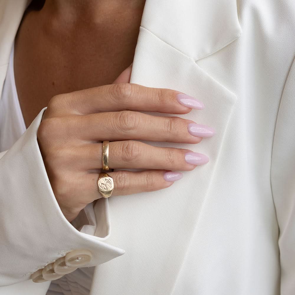 Gelous Mallow gel nail polish - photographed in New Zealand on model