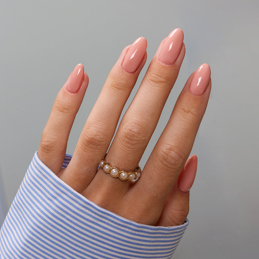 Gelous Making Me Blush gel nail polish - photographed in New Zealand on model