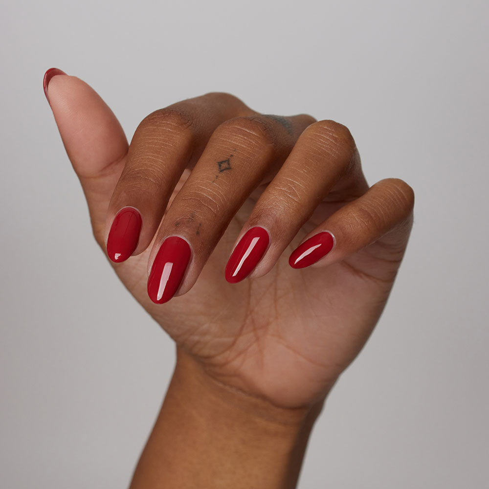 Gelous Pinot Noir gel nail polish - photographed in New Zealand on model