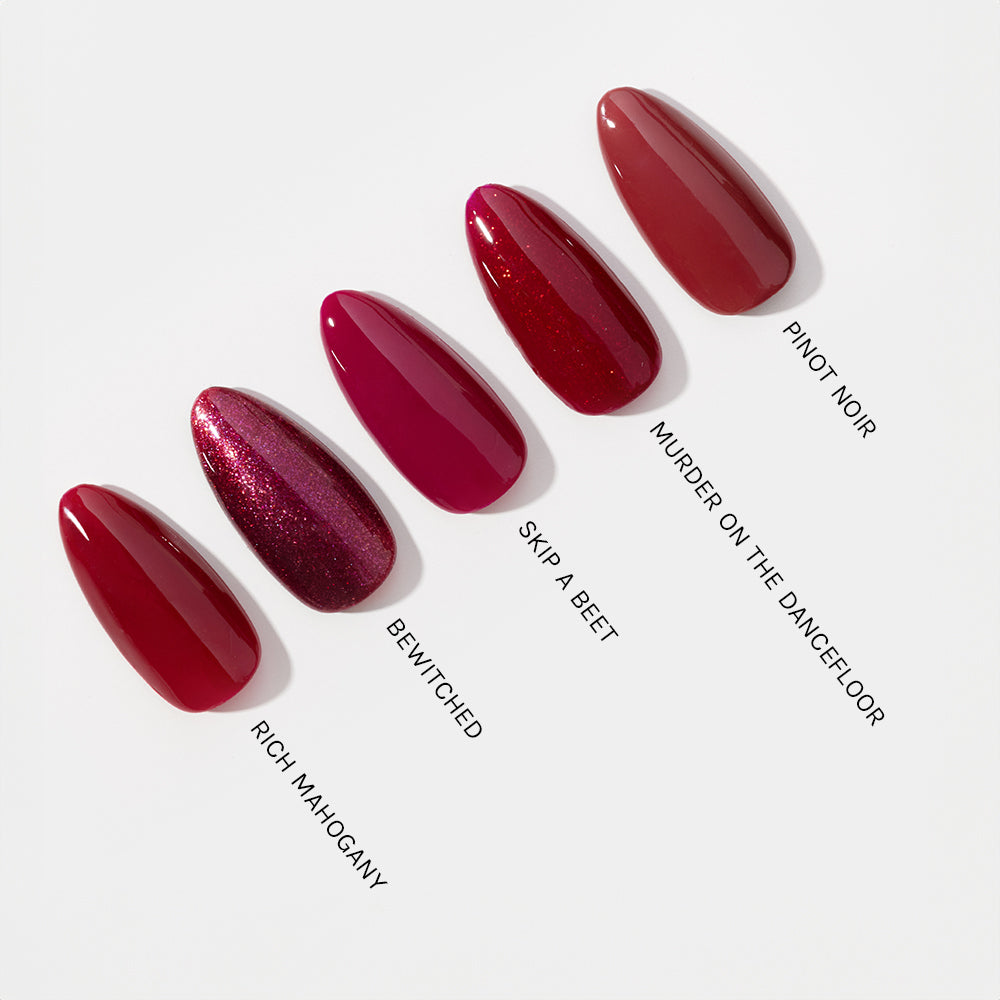 Gelous Pinot Noir gel nail polish comparison - photographed in New Zealand
