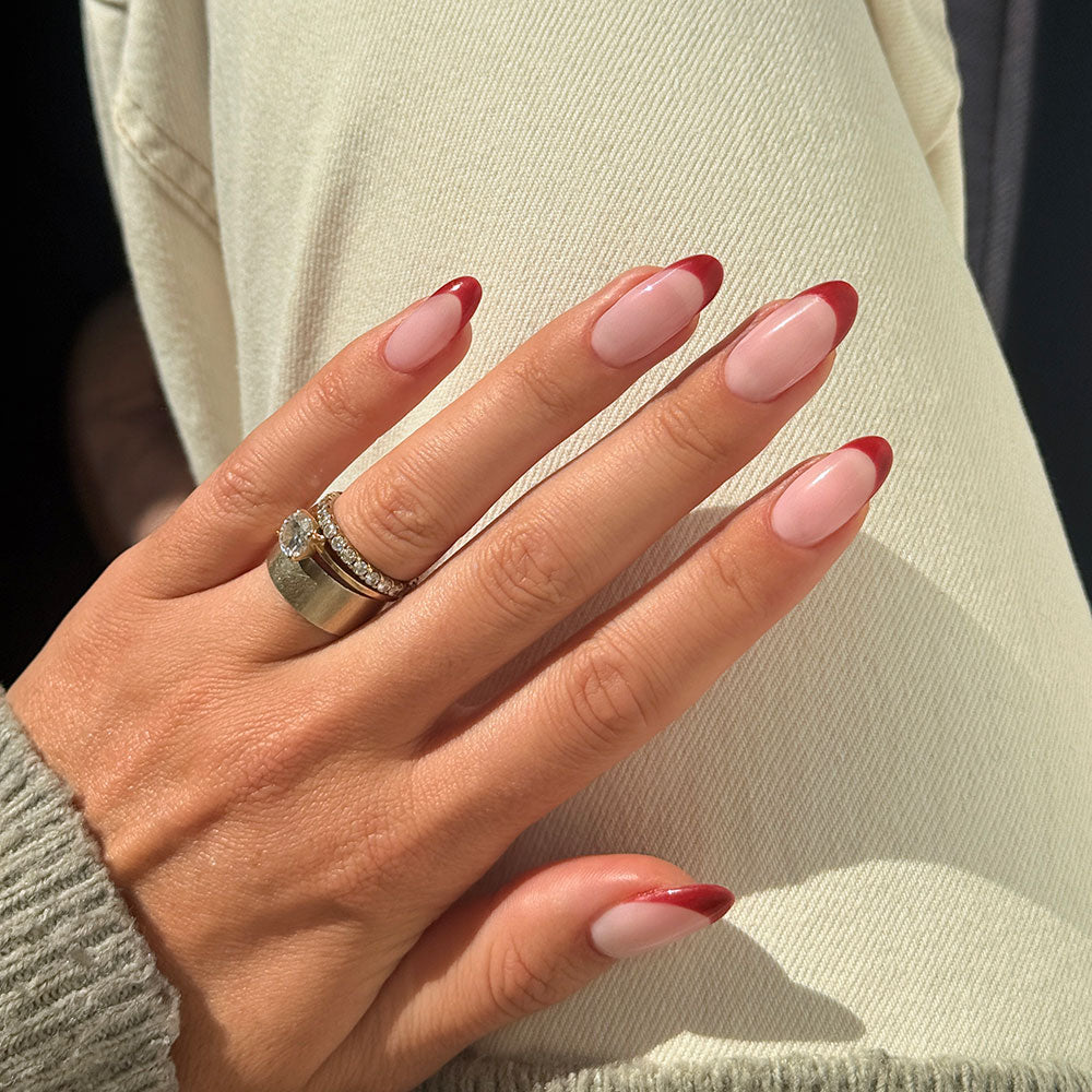 Gelous Peony HEMA & TPO Free gel nail polish - photographed in New Zealand on model