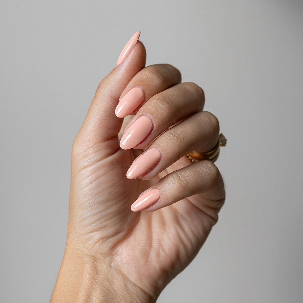 Gelous Peach of Cake gel nail polish swatch - photographed in New Zealand