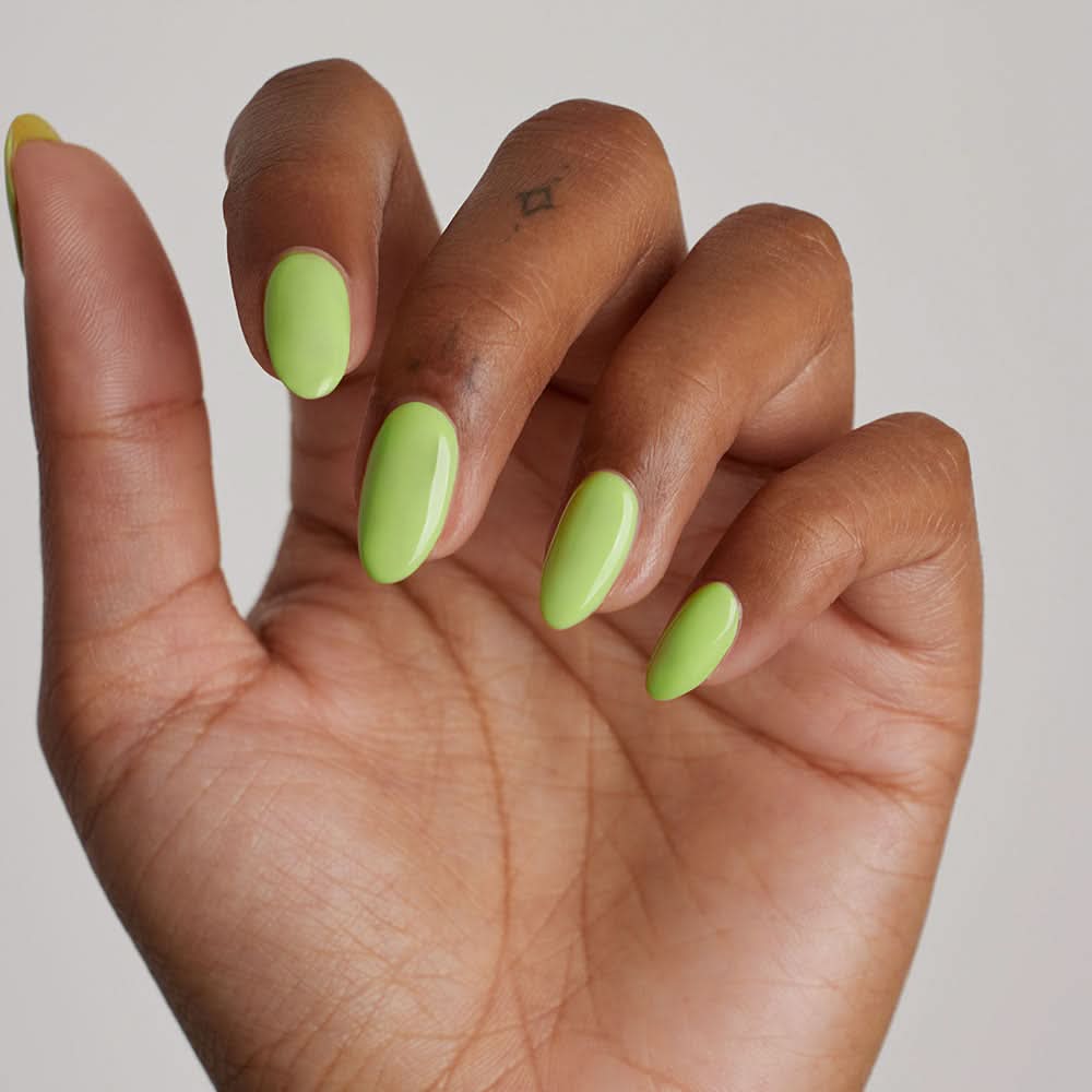 Gelous Read Between the Limes gel nail polish - photographed in New Zealand on model