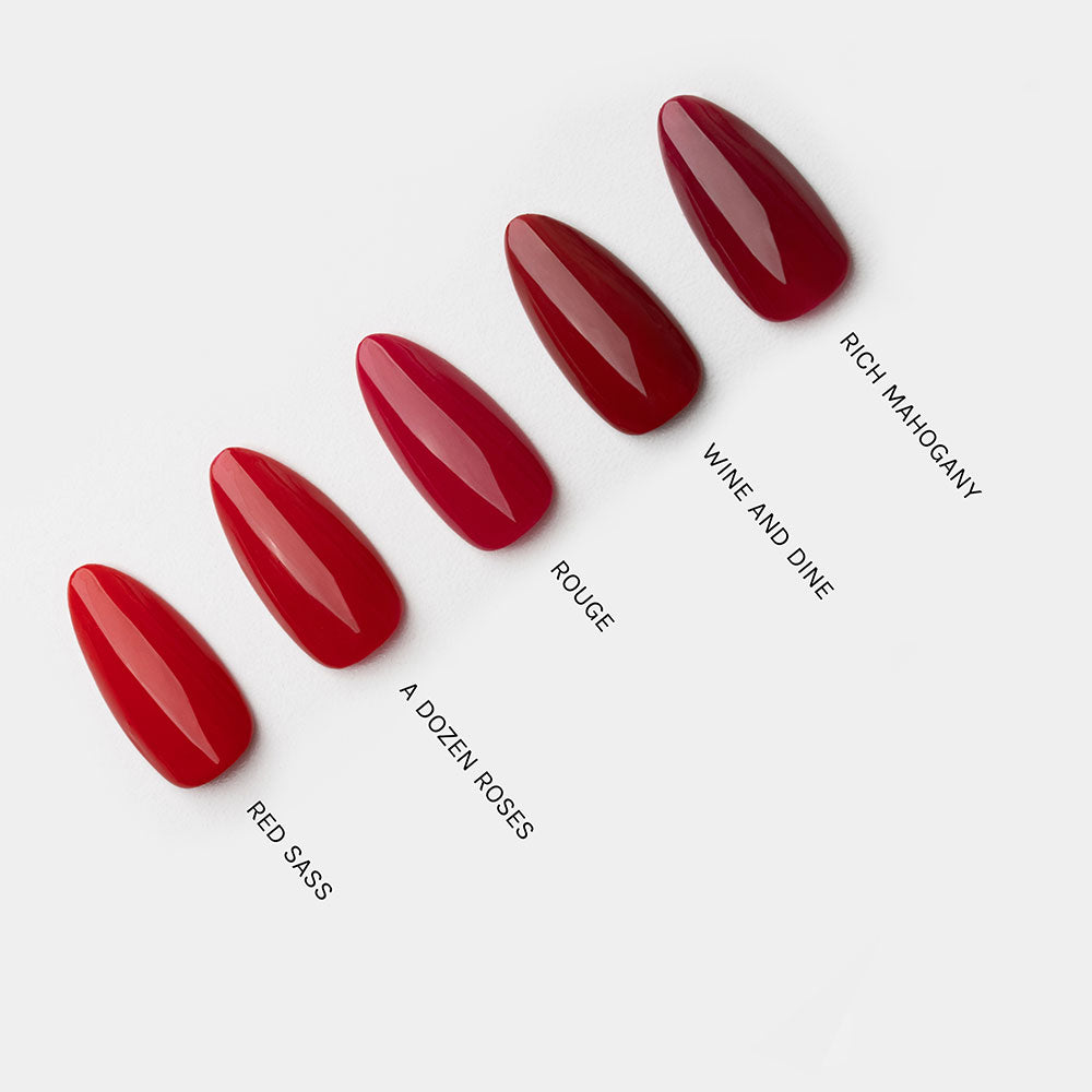 Gelous Rouge gel nail polish comparison - photographed in New Zealand