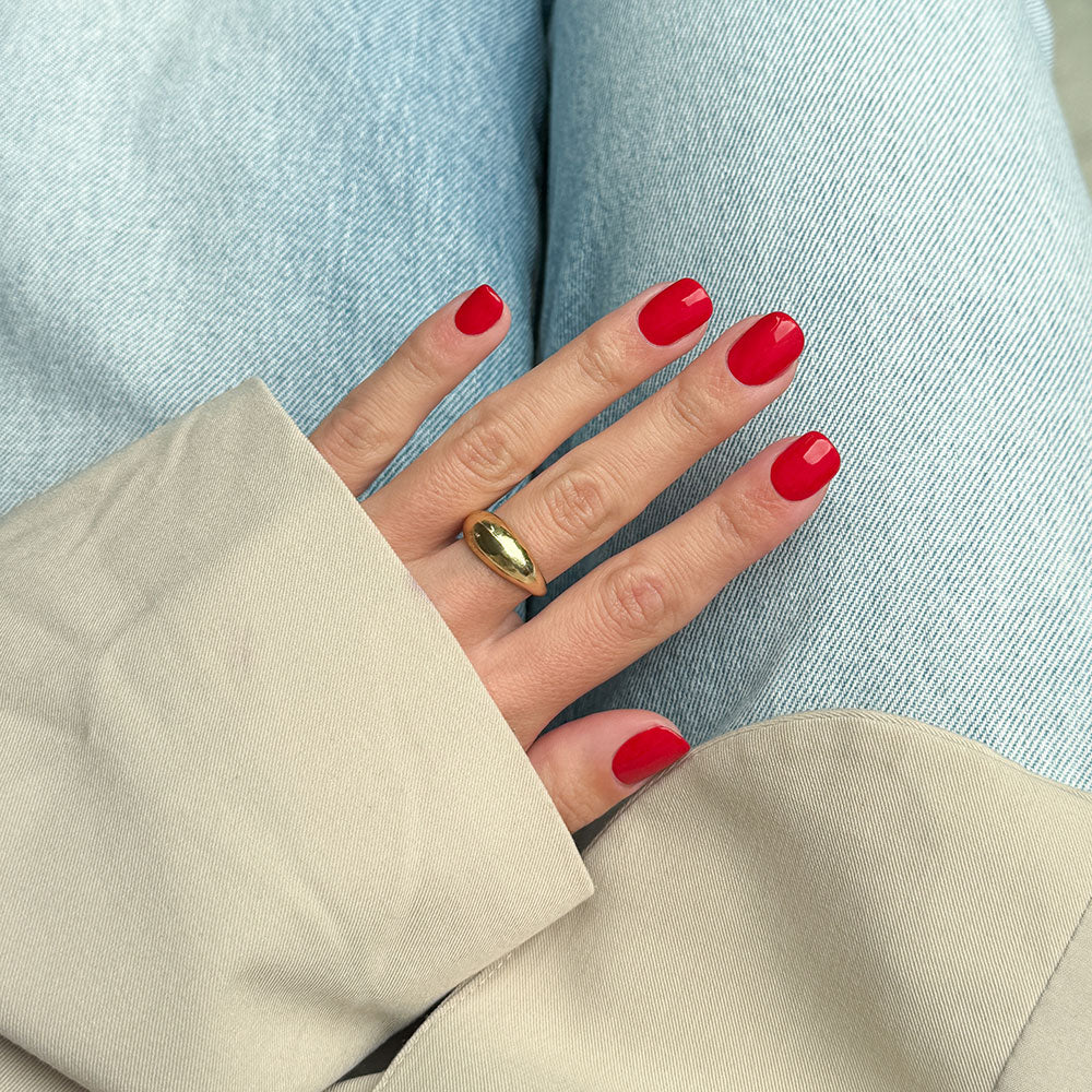 Gelous Red Sass HEMA & TPO-Free gel nail polish - photographed in New Zealand