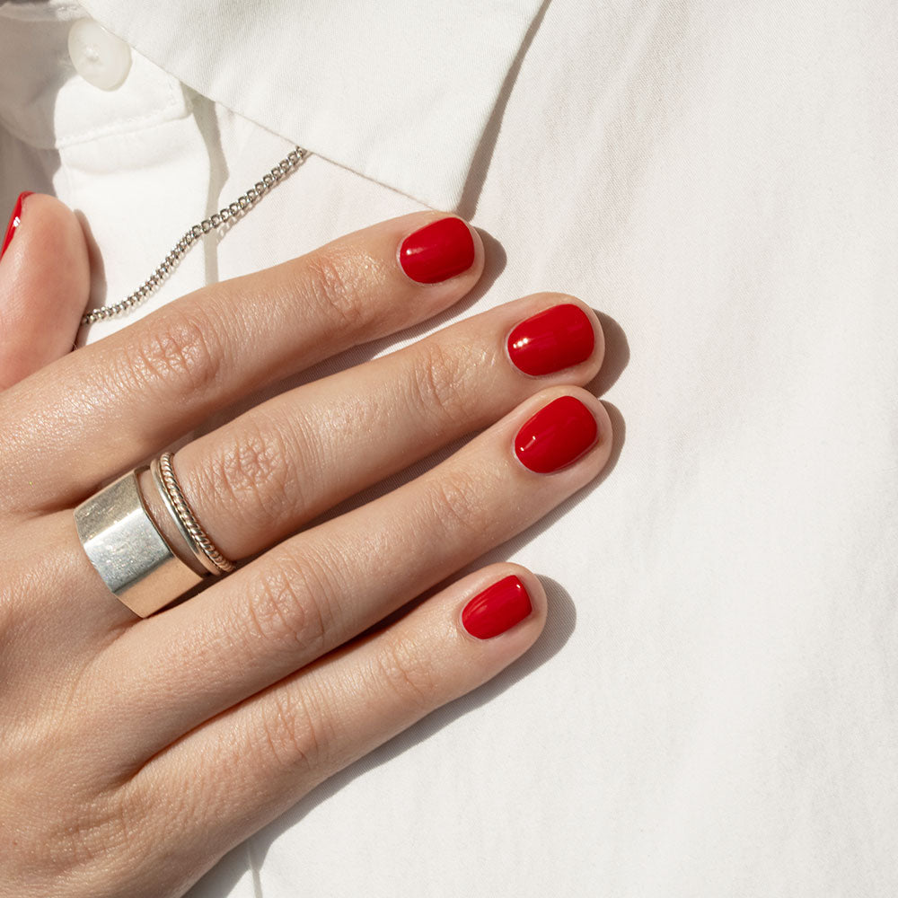 Gelous Red Sass HEMA & TPO-Free gel nail polish - photographed in New Zealand