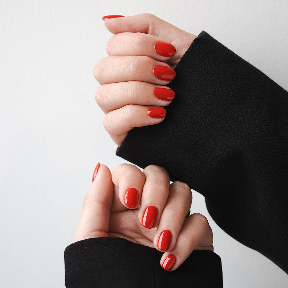 Gelous Red Sass HEMA & TPO-Free gel nail polish - photographed in New Zealand