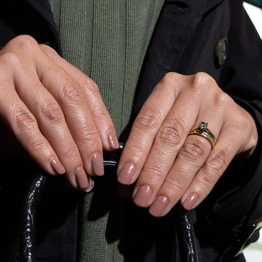 Gelous Stuck in the Mud gel nail polish swatch - photographed in New Zealand