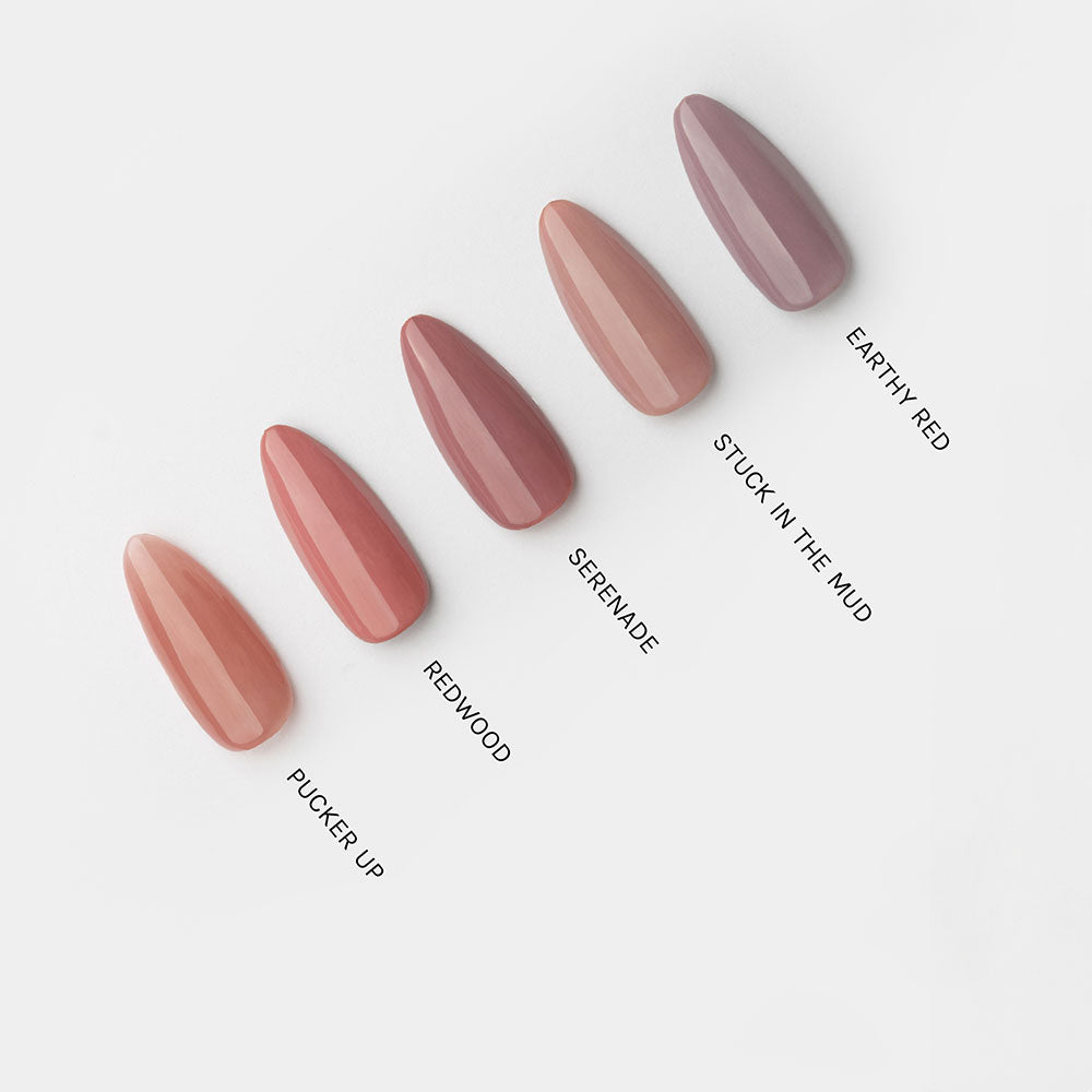 Gelous Stuck in the Mud gel nail polish comparison - photographed in New Zealand