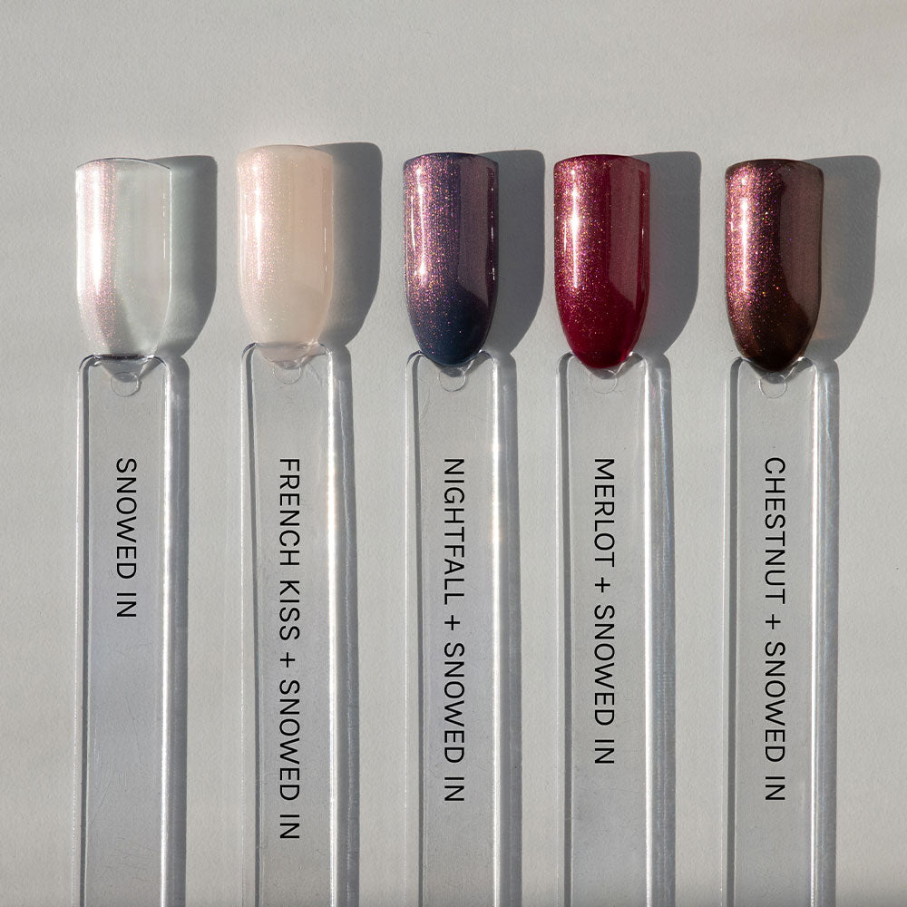 Gelous Snowed In gel nail polish layered - photographed in New Zealand
