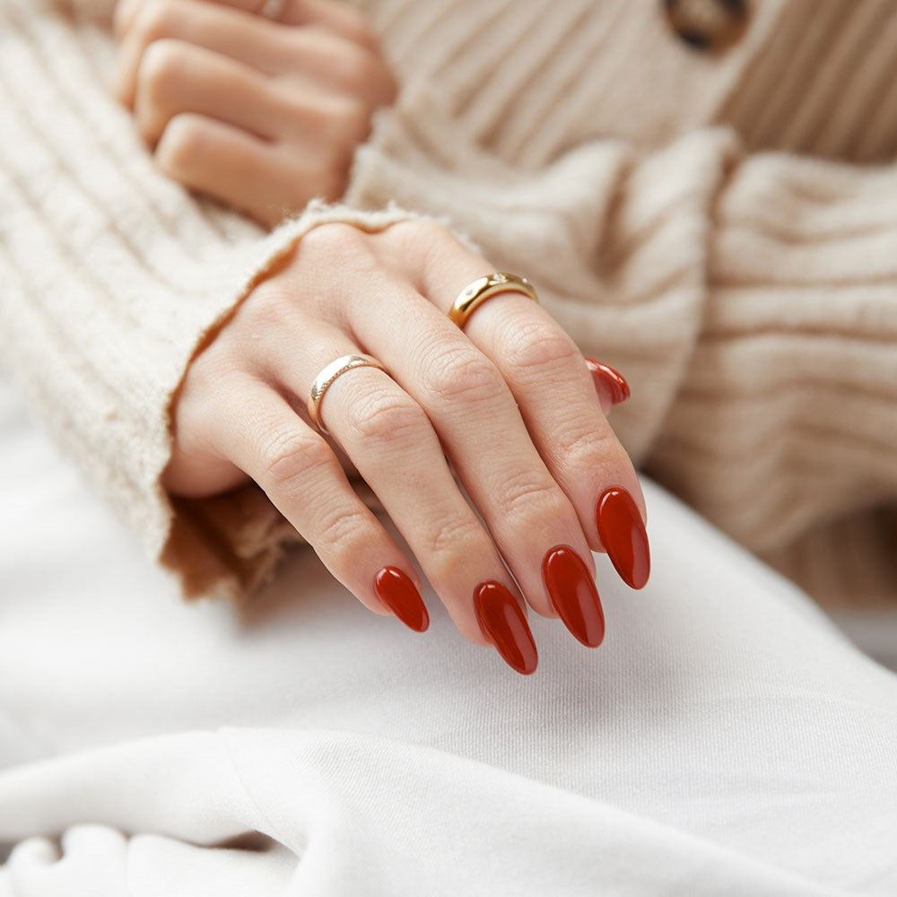 Gelous Spiced gel nail polish - photographed in New Zealand on model