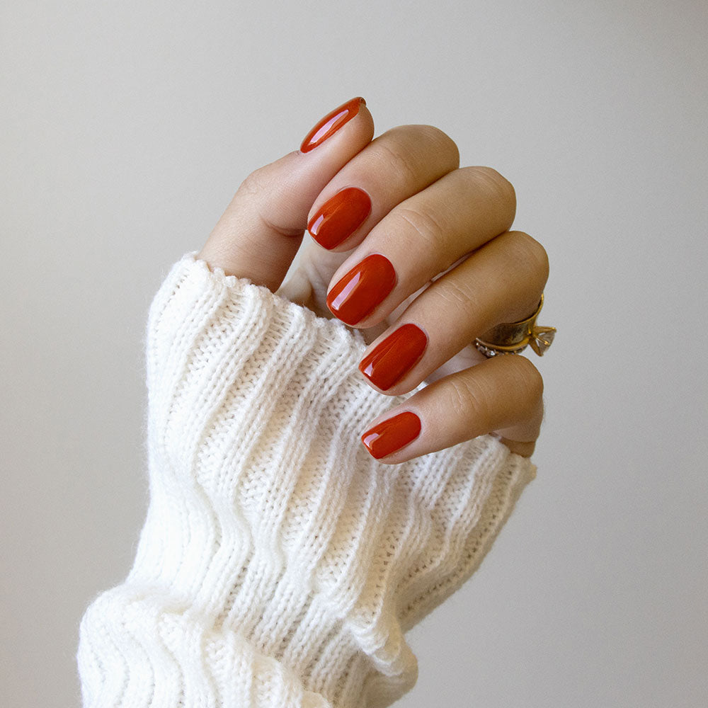 Gelous Spiced gel nail polish - photographed in New Zealand on model