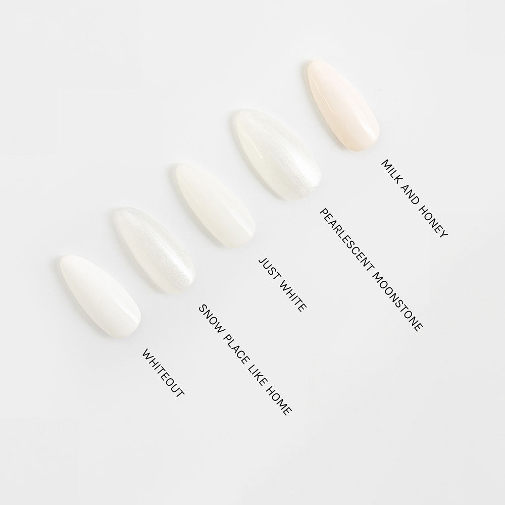 Gelous Snow Place Like Home gel nail polish comparison - photographed in New Zealand