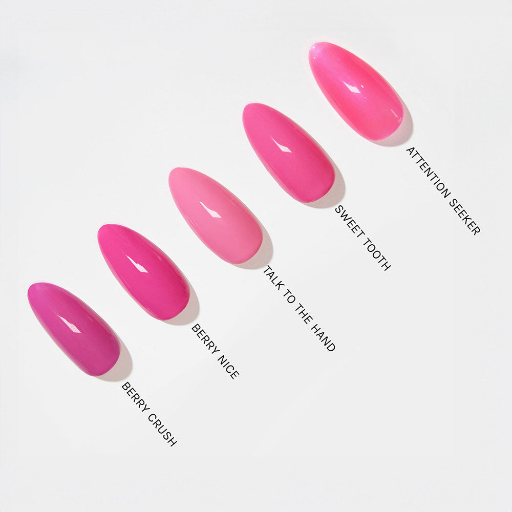 Gelous Sweet Tooth gel nail polish comparison - photographed in New Zealand