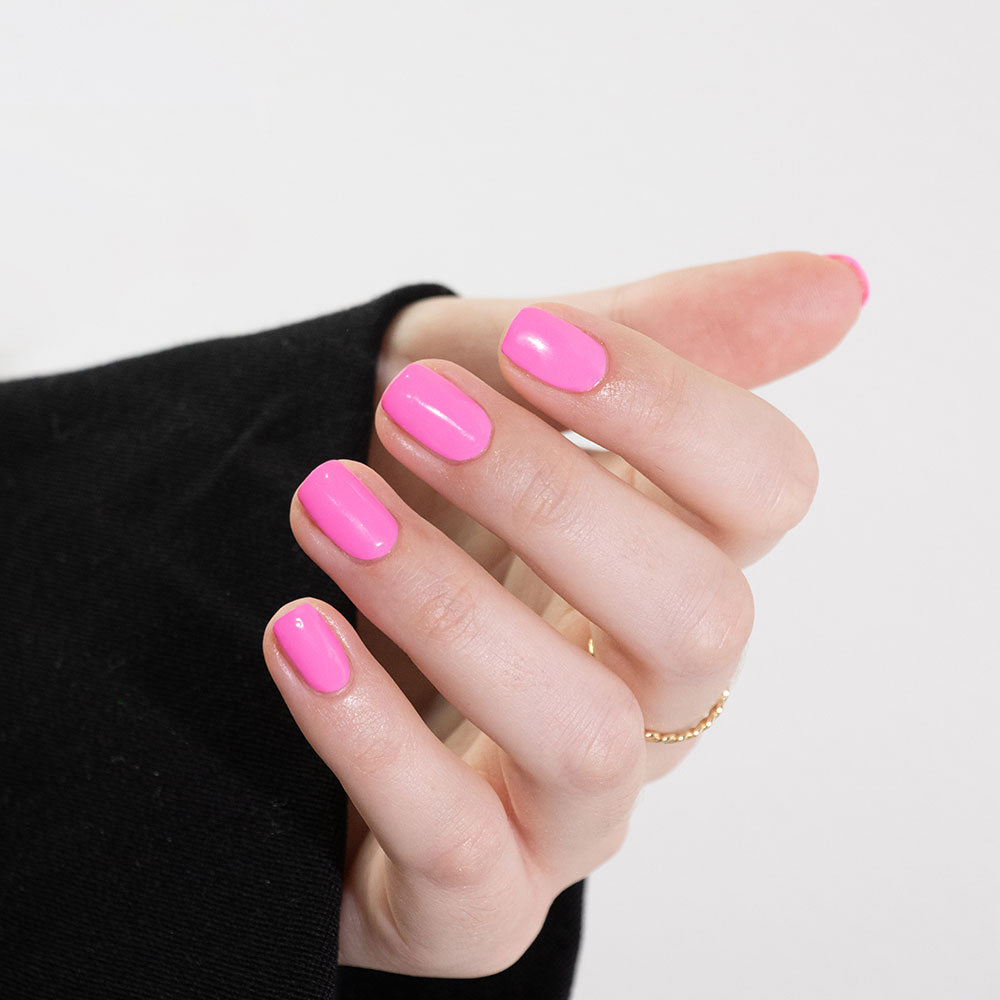 Gelous Tickled Pink gel nail polish - photographed in New Zealand on model