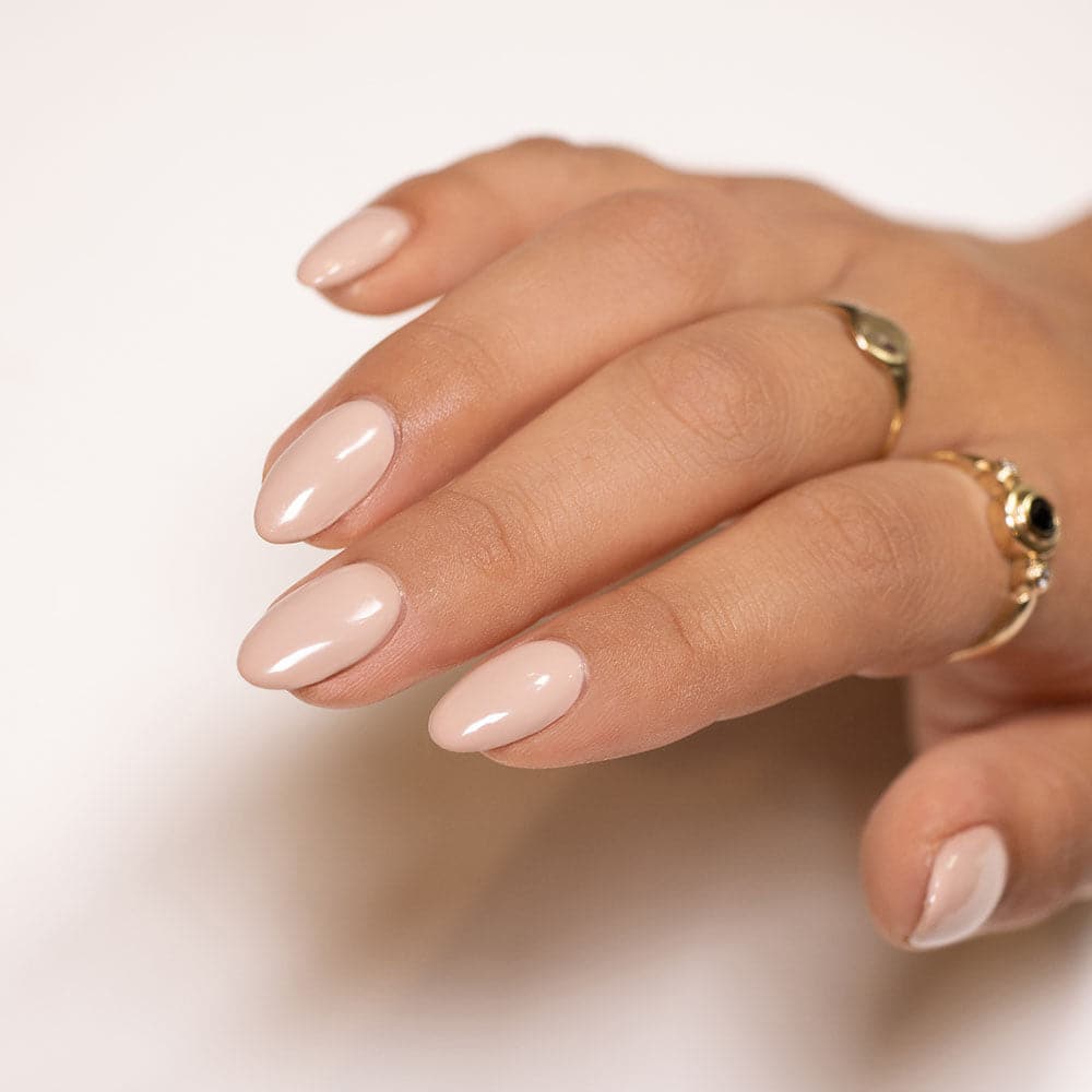 Gelous That's the Clay It Is gel nail polish - photographed in New Zealand on model
