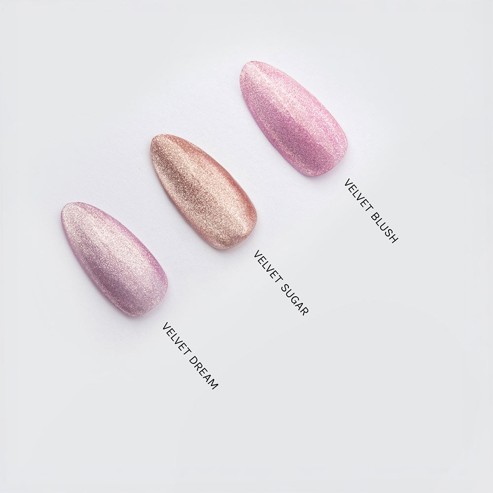 Gelous Velvet Blush gel nail polish comparison - photographed in New Zealand