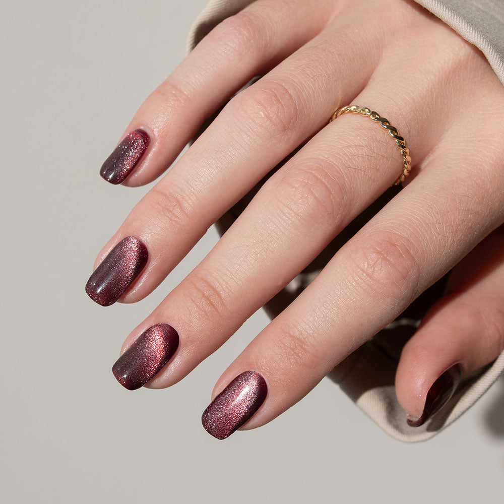Gelous Velvet Mocha HEMA & TPO Free gel nail polish - photographed in New Zealand on model